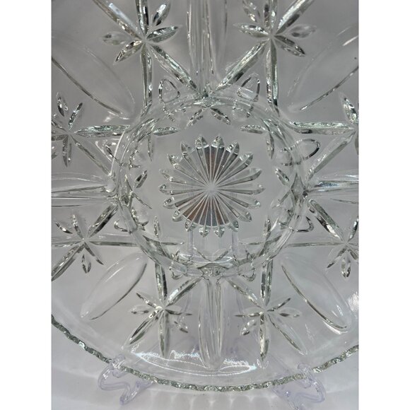 Vtg Anchor Hocking Divided Platter W/ Handles - Picture 3 of 7